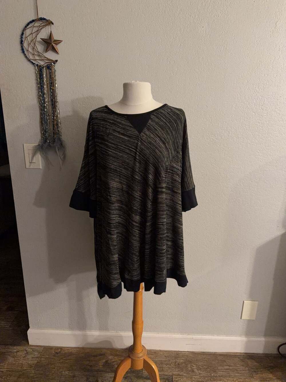 Lisa Rinna Collection Space Dye Tunic Top Size 3X